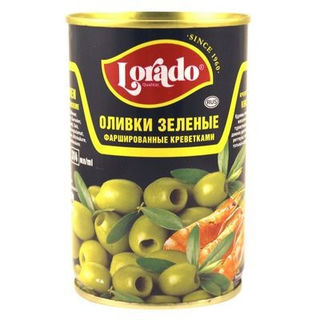 Оливки Лорадо зеленые фаршированные креветками 300г